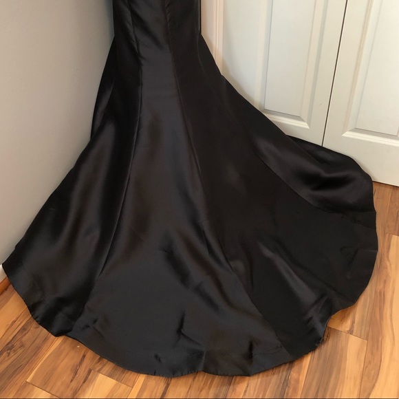 NEW ALYCE PARIS SZ 12 BLACK TWO PIECE LACE BEADED FORMAL EVENING GOWN - Picture 13 of 16